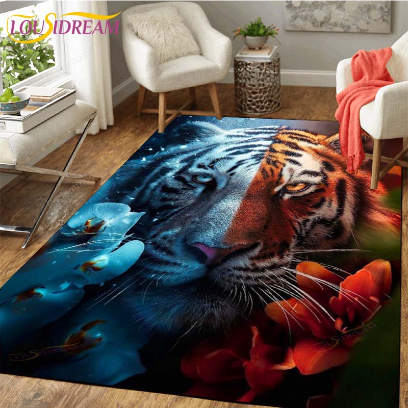 Tiger Carpet Floor Non Slip Rug Room Mat Square Quality Removable Kitchen Bath Floor Waterproof Rug Mat