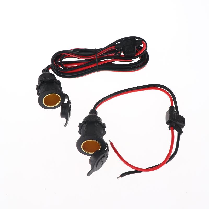 1Pcs Car Electric Appliance Socket Car Cigarette Lighter Power Socket 12V-24V Dc Female Extension Cord With 20A Fuse