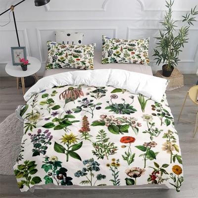 Colección de Fundas Nórdicas de Flores y Pájaros Tamaño King Queen Doble Full Twin Individual Funda Nórdica Funda de Almohada Con Colección de Ropa de Cama