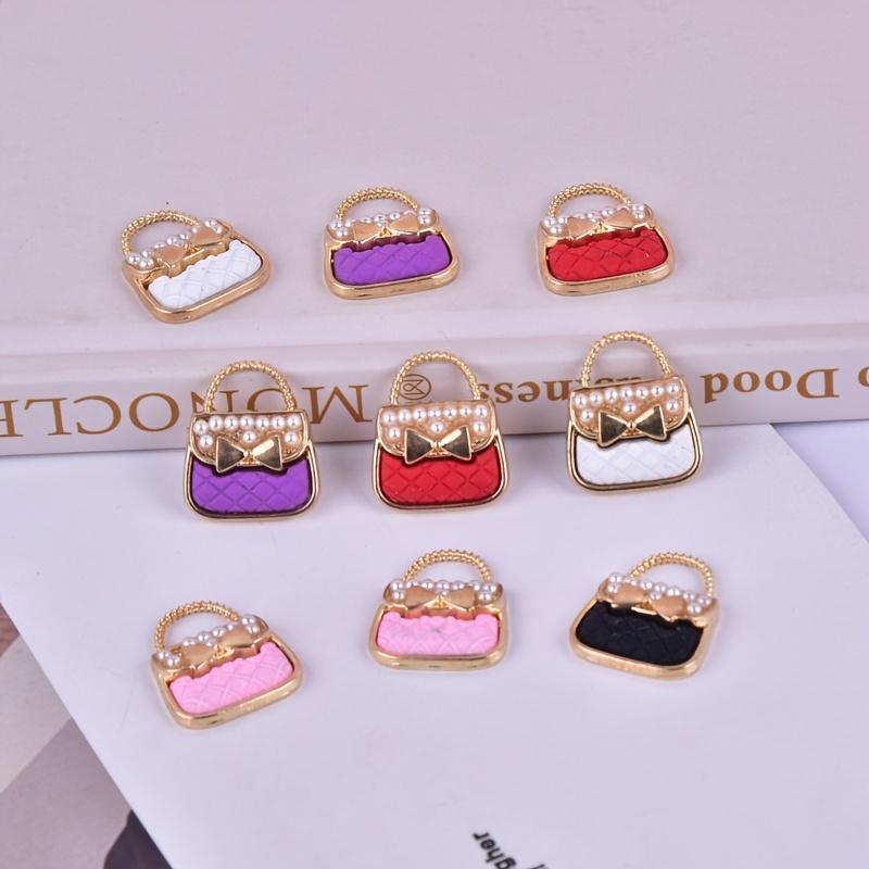 10PCS Pearl Bag Pendant Women Purse Bag Charms Bracelet Charms for Jewelry Making DIY Earrings Necklace Doll House Accessories