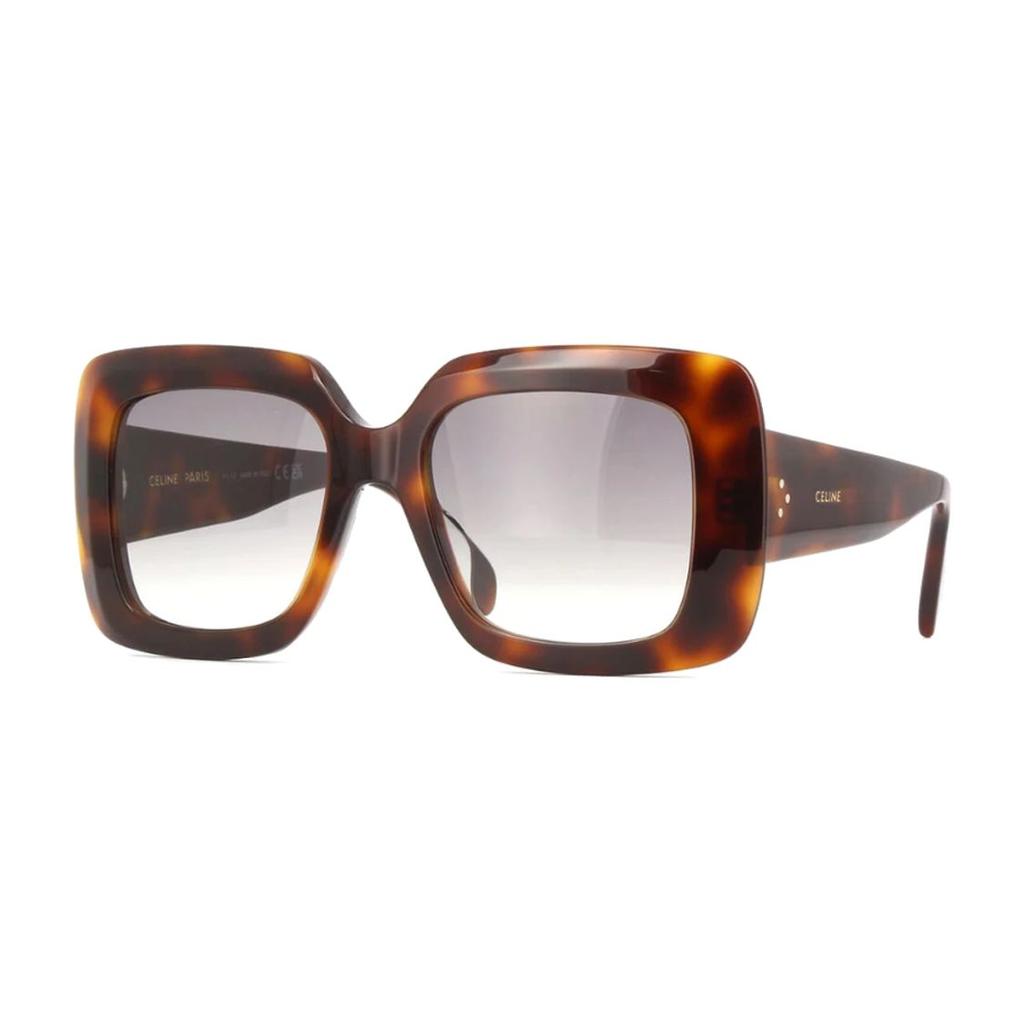 Celine Letter Decoration Acetate Irregular Shape Sunglasses Women Sunglasses Brown CL40263U53B
