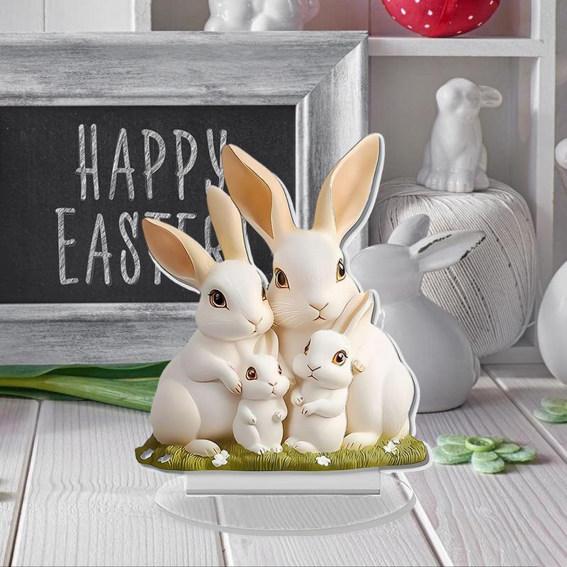 Easter Bunny Centerpieces For Tables Cute Bunny Family Easter Table Centerpiece 18cm/7inch Home Decoration Desk Sign Decor For