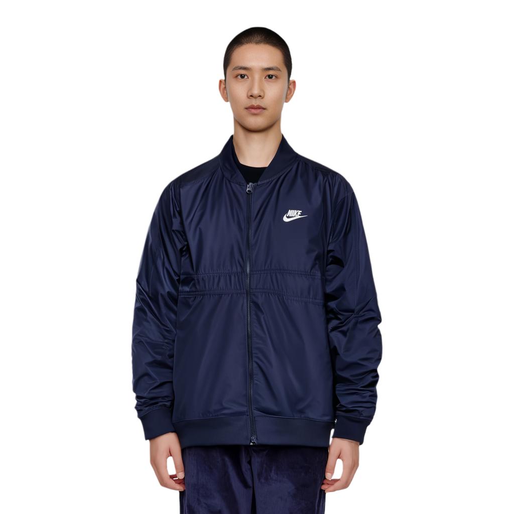 Nike Abbigliamento sportivo Tinta unita Stampa Logo Giacca con zip Uomo Capispalla Blu navy DN4459-410