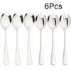 6 Pieces Salad Cutlery Set Stainless Steel Salad Spoon Fork Gold Salad Server European Style Kitchen Tool Accessories