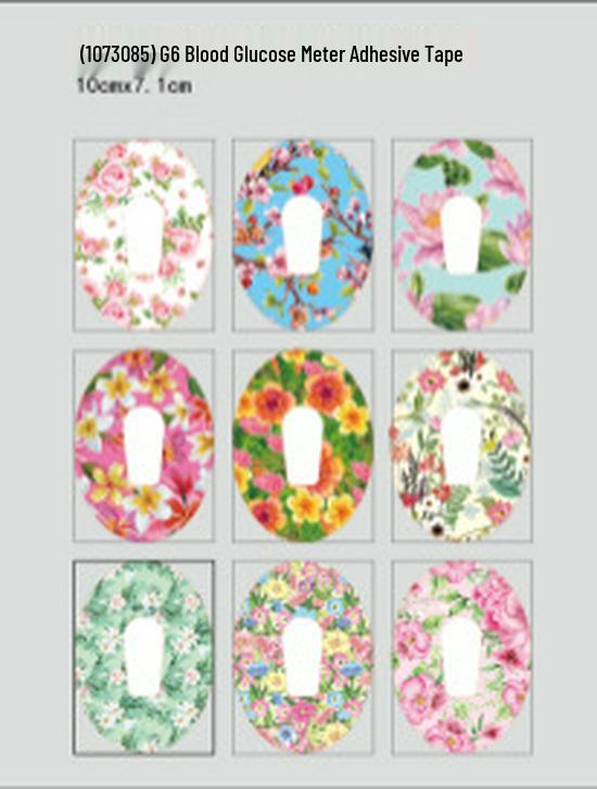 Festive Cartoon Blood Glucose Meter Waterproof Sticker: Sweatproof, Colorful, Dynamic Sensor Patch