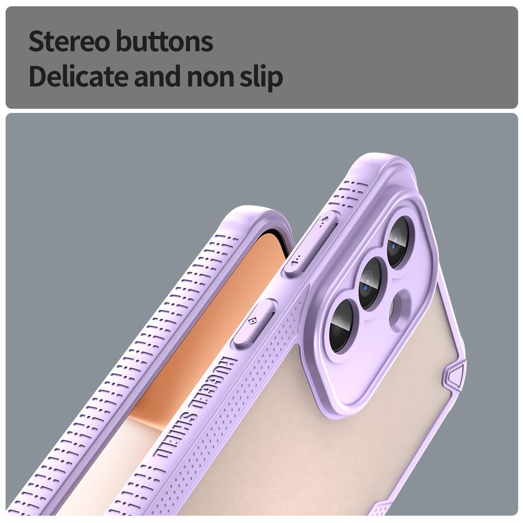 For Samsung Galaxy A57 5G Case PC + TPU Semi-Transparent Frosted Finish Protective Phone Cover