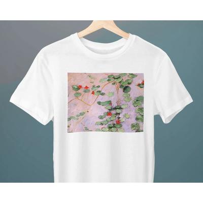 Nasturtiums Gustave Caillebotte Painting T Shirt Flower For Her Him Art Lover Vintage Stylish Breathable
