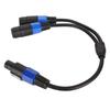 Câble Diviseur d'Haut-Parleur Professionnel Plug and Play Haut-Parleur Mâle vers 2 Femelles Câble d'Extension pour Moniteurs de Scène Intérieur