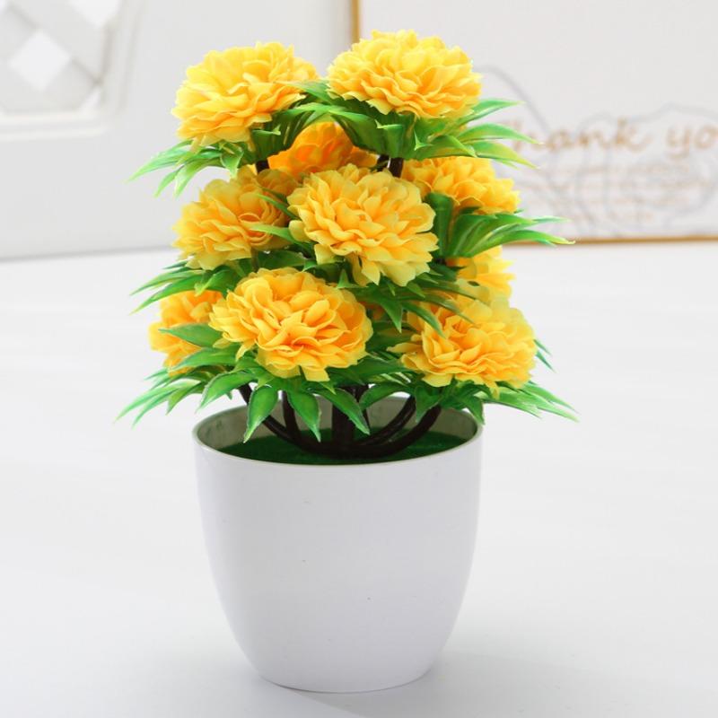 Flower, Small Tree Money TreePlastic FlowerArtificial Plant Set Floral Decoration Artificial Potted Plant Ornaments