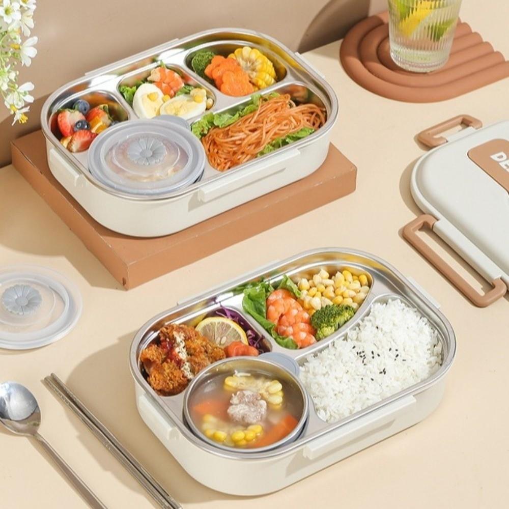Leakproof Stainless Steel Lunch Box Cartoon Food Storage Box Sealed Food Container  Lunch Use