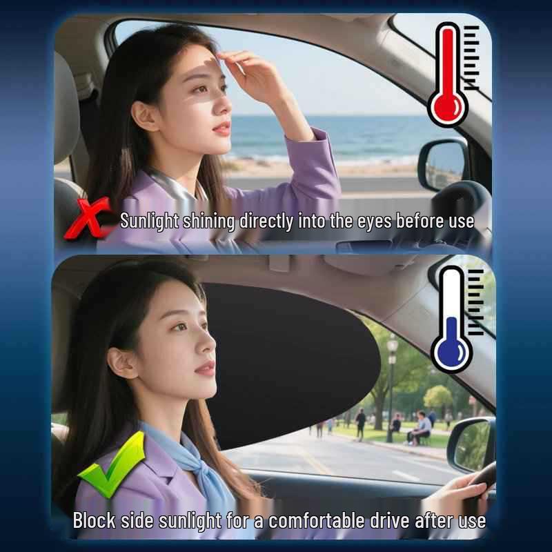 Static Cling Car Sun Shade - Side Window Blocker & Privacy Screen