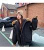 Large Fur Hooded Cotton-padded Coat Loose Winter Jacket