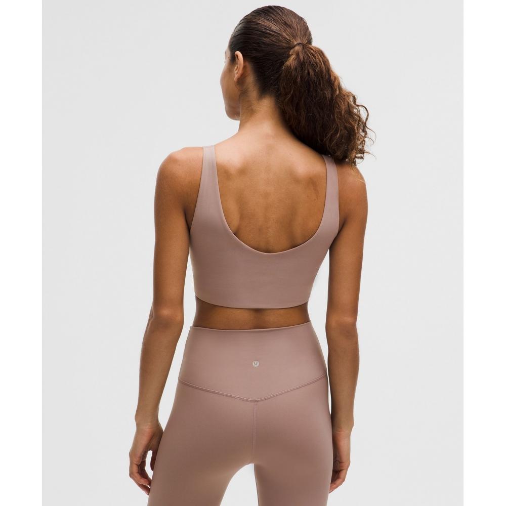 Lululemon Bend This SCoop And SquAre BrA  Light Support  A C Cups Ashen Rose