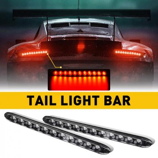 

2PCS 15 Clear Red Trailer Truck RV Stop Turn Tail Rear Brake Light Bar Sealed V