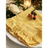 Cotton Napkins Ruffle Edge 45x45cm French Wavy Frill Washed Cloth Dinner Napkins Multiple Colors Wedding Party Table Setting Soft Washable Durable