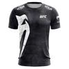 Trendiges UFC Herren Schwarz Weiß T-Shirt Sommer Lässig Rundhals Kurzarm 3D Druck Oberteil für Boxen Fitness Training
