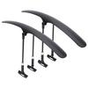 1 Pair Bicycle Mud Guard Adjustable Wider Mudguard Curved Design Universal Fit Front Rear Two Section Angle Flexible