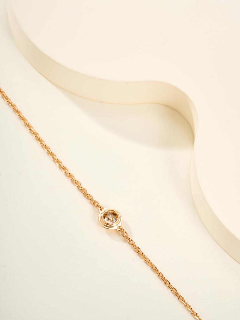 Little UFO Single Diamond Bracelet with Wilted Grid Pattern for Both Men and Women High Quality Daily Dressing Gift Daily Outfits