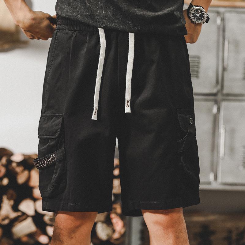 

Мужские летние шорты в стиле ретро рабочей одежды 2023 года, повседневные пятиточечные брюки больших размеров, американский тренд тяжеловеса. S (95-115 jin)