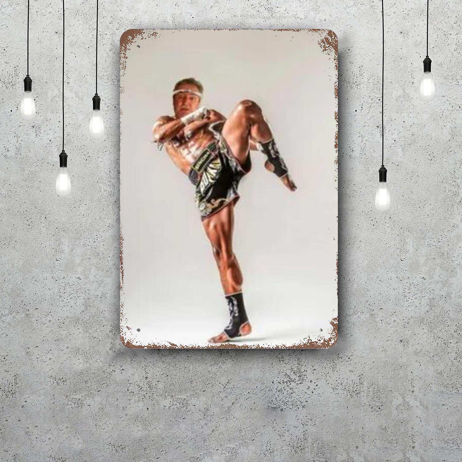 buakaw banchamek athlete Decor Poster Vintage Tin Sign Metal Sign Decorative Plaque for Pub Bar Man Cave Club Wall Decoration 20x30cm（7.8x11.8inch）