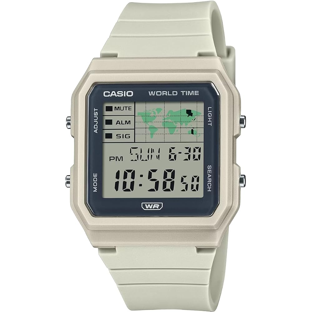 [Casio] CASIO World Time Digital Unisex Watch LF-30W-8A Biomass Plastic Band Ivory (Overseas Model) [Parallel Import]