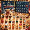 3D Schottisches Hochlandrind Adventskalender 2026 Spannender Countdown zum Weihnachtsfest 2026, 24 Einzigartige Themenfiguren, Charmante Ganzjahres-Dekoration