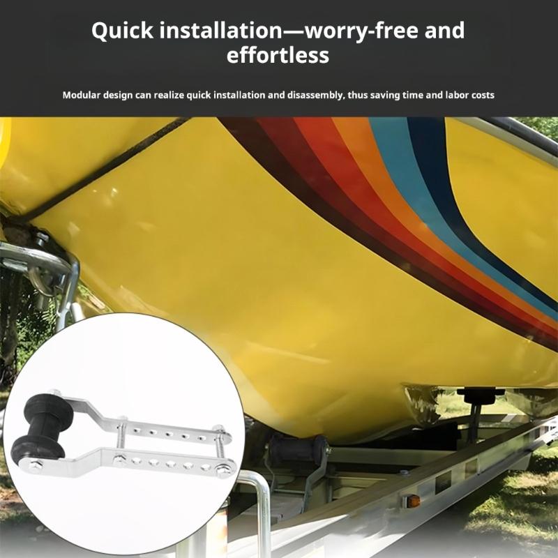 Heavy Duty Boat Trailer Roller with Sturdy Steel Frame Rubber Marine Keel Roller Bracket Assembly for Easy Installation