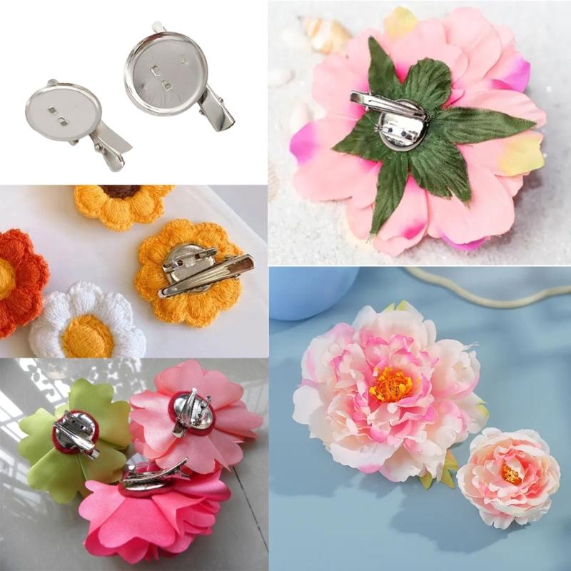 Set of 50 Round Disc Brooch Clip Stylish Hair Clip Accessories Jewelry Making Components Artistic Pin Crafting Tool
