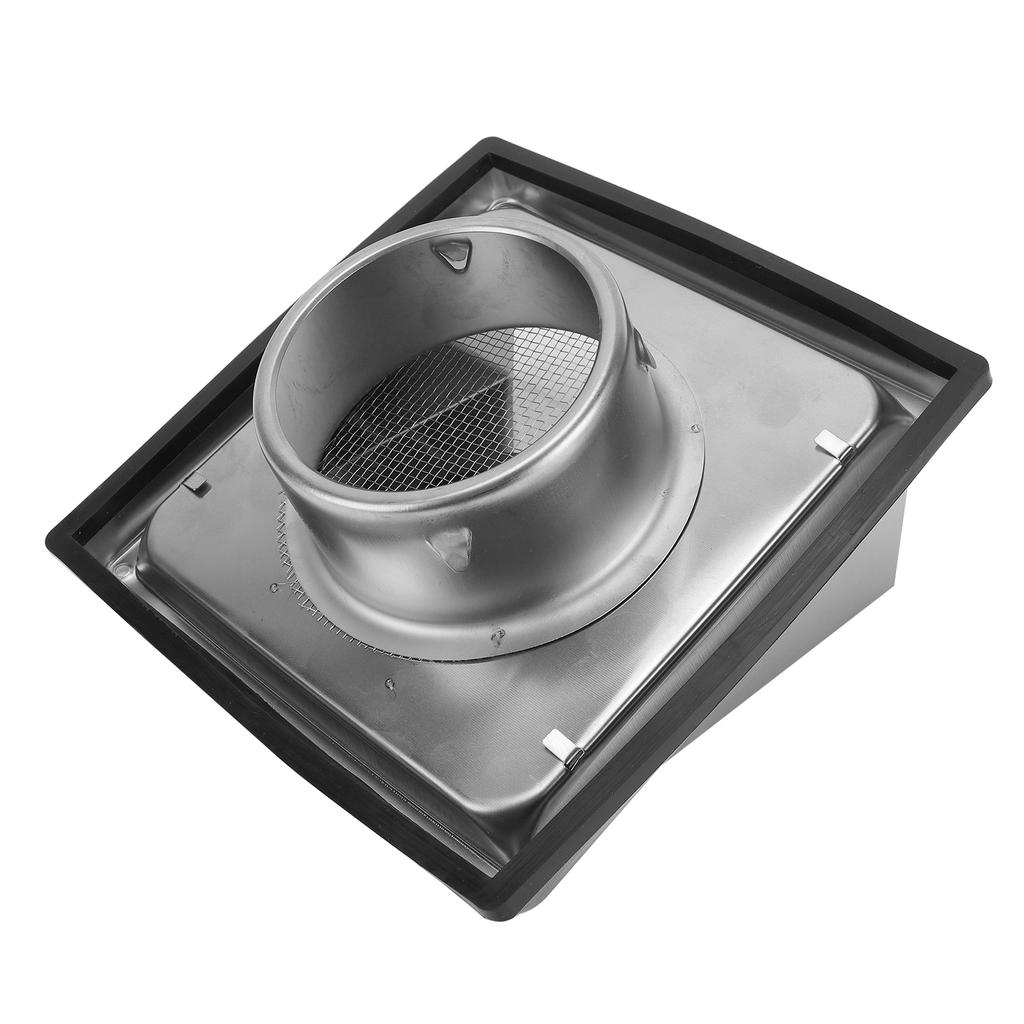 Wall Vent Exhaust Cover 304 Stainless Steel Dryer Hooded Wall Vent Exhaust Hood with Mesh Screen Damper for Dryer Vent