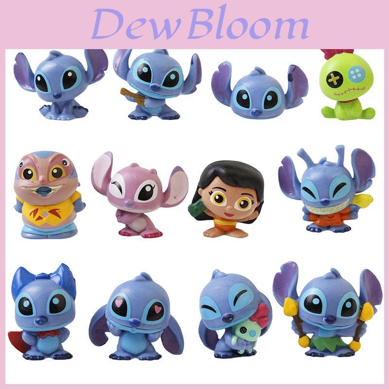 Stitch Pvc Collectible Figurines Set With Cute Largeeyed Dolls For Kids And Collectors
