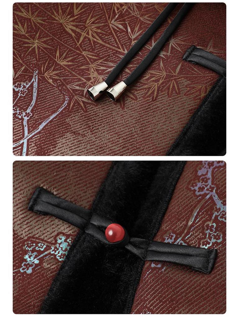 Women's Leather & Fur Winter Coat for Mothers and Seniors - Warm, Thickened Cotton Jacket
