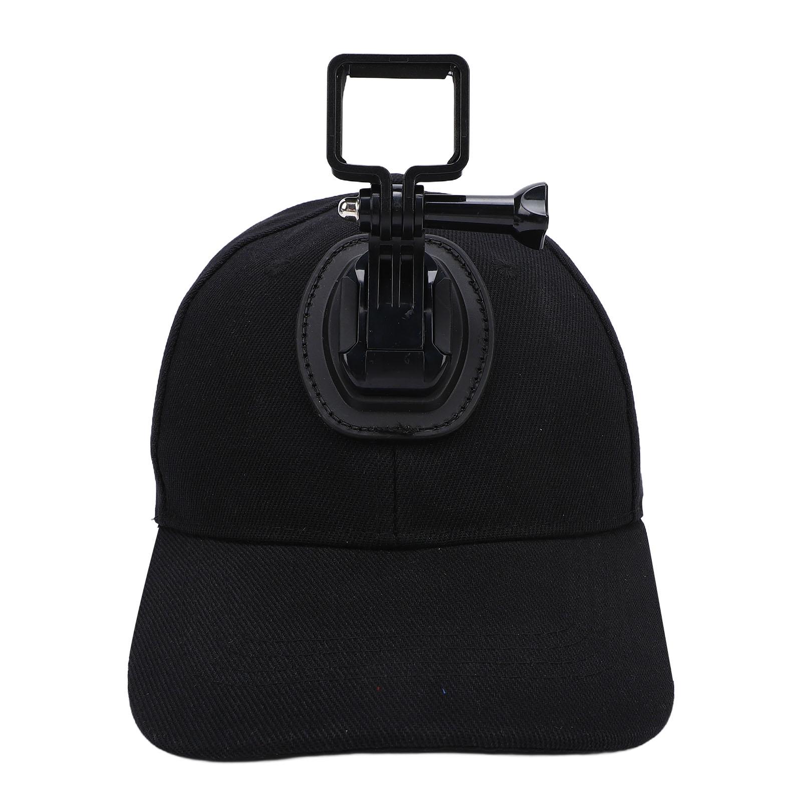 

Baseball Cap with Action Camera Mount Bracket Fit for Pocket 3 Sport Camera Hat Lightweight Wide Compatibility Black Black