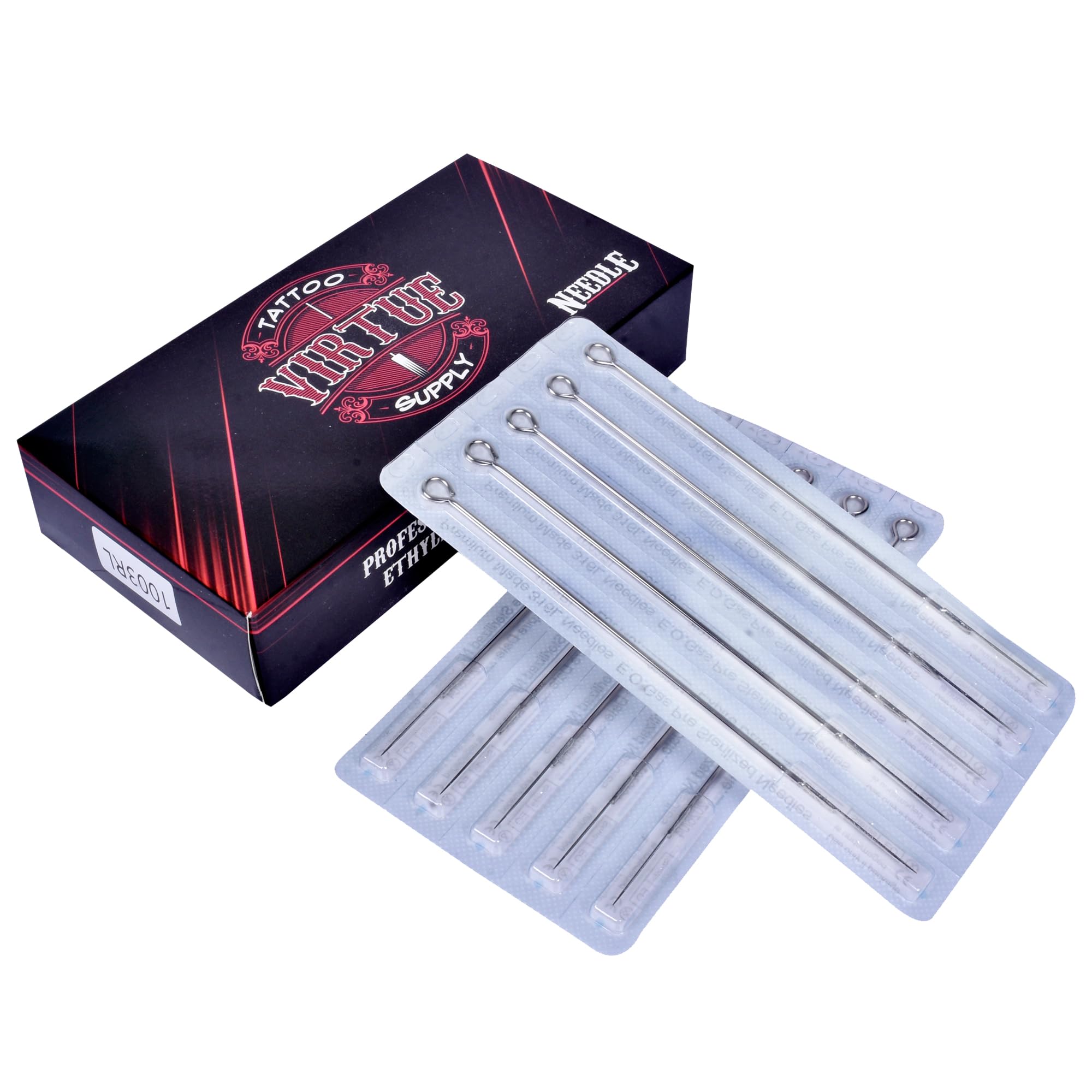 9RL Tattoo Needles Virtue 50PCS Professional Disposable Sterilized Round Liner Long Tattoo Needle 1009RL