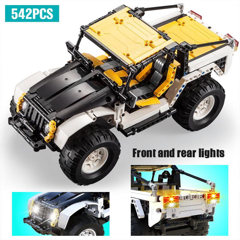 Cada Mobile APP City Remote Control Car Sports Vehicle Building Blocks Racing Car AWD SUV RC Bricks Toys for Children