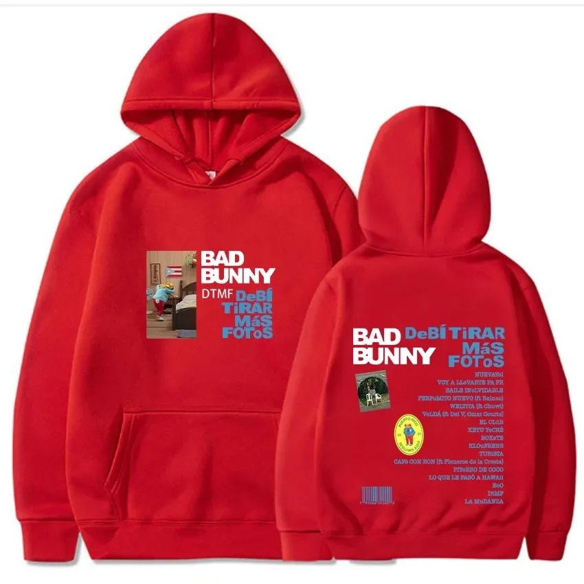 Bad Bunny Album DTMF Loose Hoodie with Fashionable Print Autumn/winter Long-sleeved Men Hoodie Fashionable, Warm and Comfortable