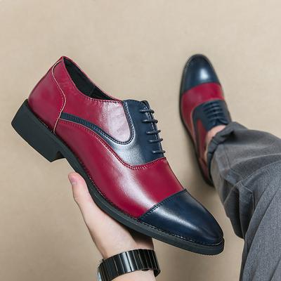 Italian Mens Oxford Shoes Classic Leather Formal Footwear Pointed Toe Dress Brogue Flats Business Men Wedding Shoes Gents Shoes