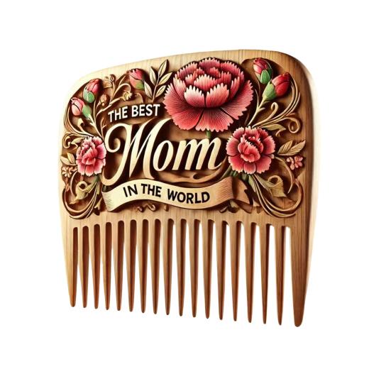 

Расческа ручной работы с цветком на День матери, антистатическая деревянная расческа, портативная для женщин, тонких, густых, коротких, длинных вьющихся волос, распутывающая и укладочная расческа C