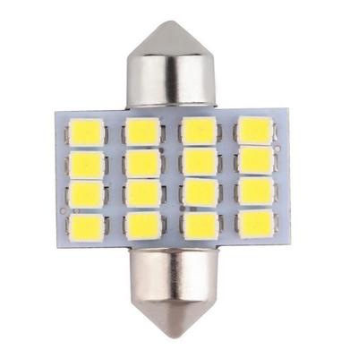 16SMD LED DC 12 V Araba Oto Beyaz Okuma İç Kubbe Işık Festoon Ampuller Lamba