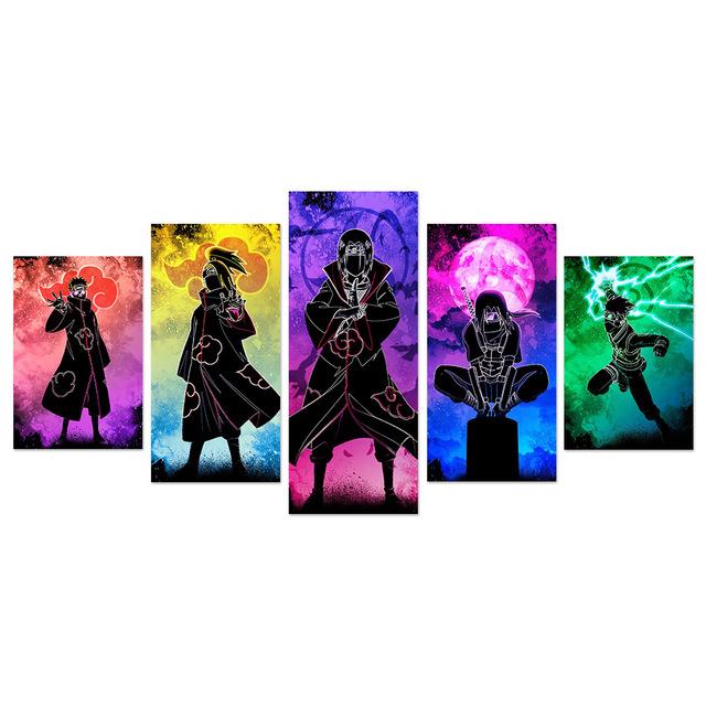 5 poze Poster Sasuke Ltachi Personaj Pictură decorativă Cameră pentru copii Imprimări artistice Modern Home Decor Pânză Pictură fără cadru