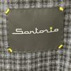 Sartorio SG1250 Blue x Gray 100% Wool Check 3B Tailored Jacket Jacket 46 Blue Gray CheckUsed