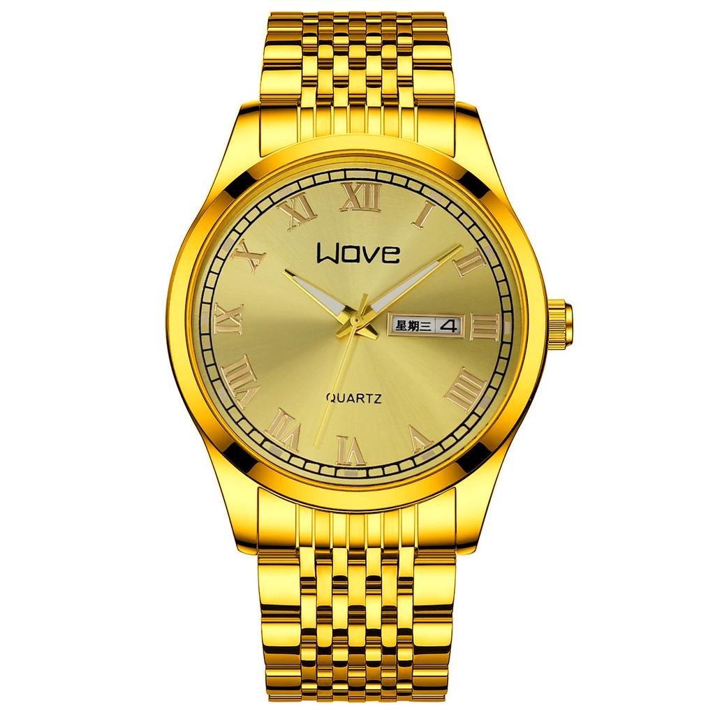Langjue Men'S Watch Luminous Double Calendar Premium Quartz Watch