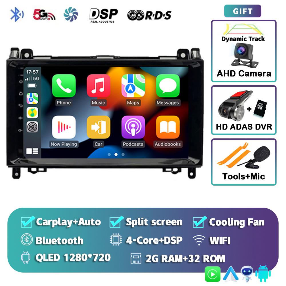 Android 14 Car Radio for Mercedes Benz B200 Sprinter W906 W639 AB Class W169 W245 Viano Vito Multimedia Player 2 Din Stereo DSP