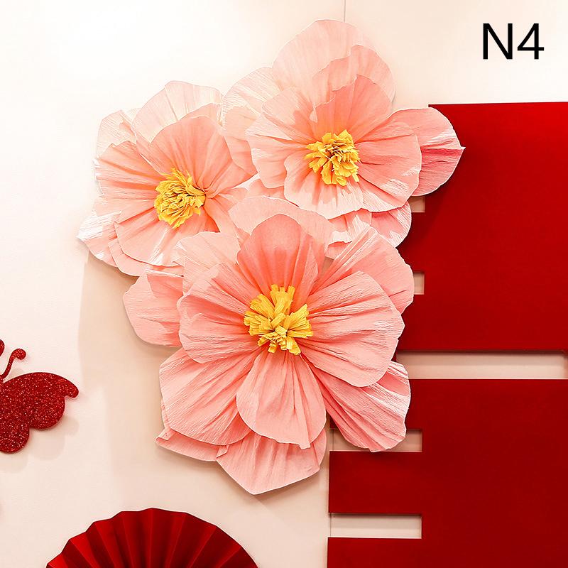 

20/25/30 см Цветок из крепированной бумаги Легкий Многоцелевой Гофрированная бумага Цветок Стереоскопический Декор Цветка Товары для вечеринок 4