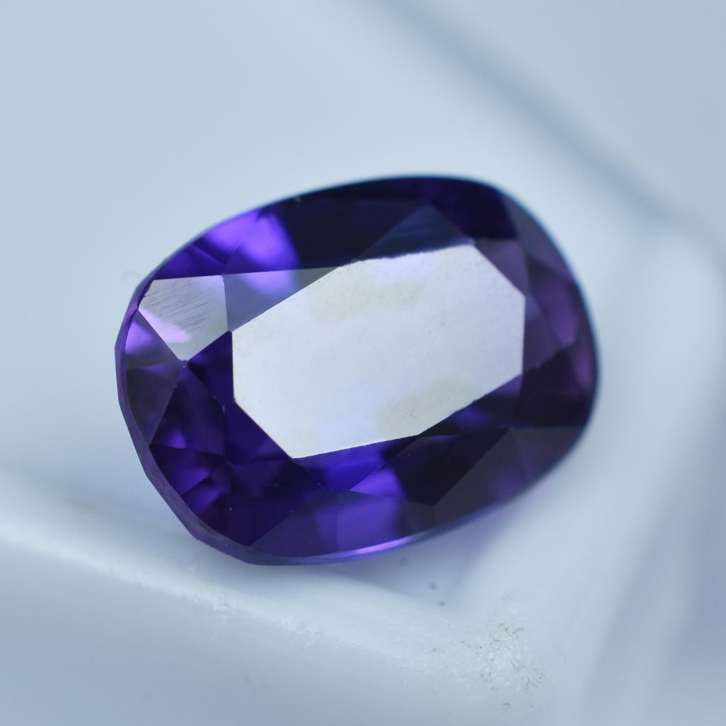 Purple Tanzanite Loose Gemstone 5.80 ct Cushion Cut for Jewelry Making and Gem Collections
