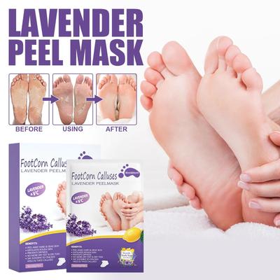 Masque Pieds Lavande Exfolie Puissamment et Élimine les Peaux Mortes, Masque pour Pieds Secs et Craquelés Soin de Santé à Domicile