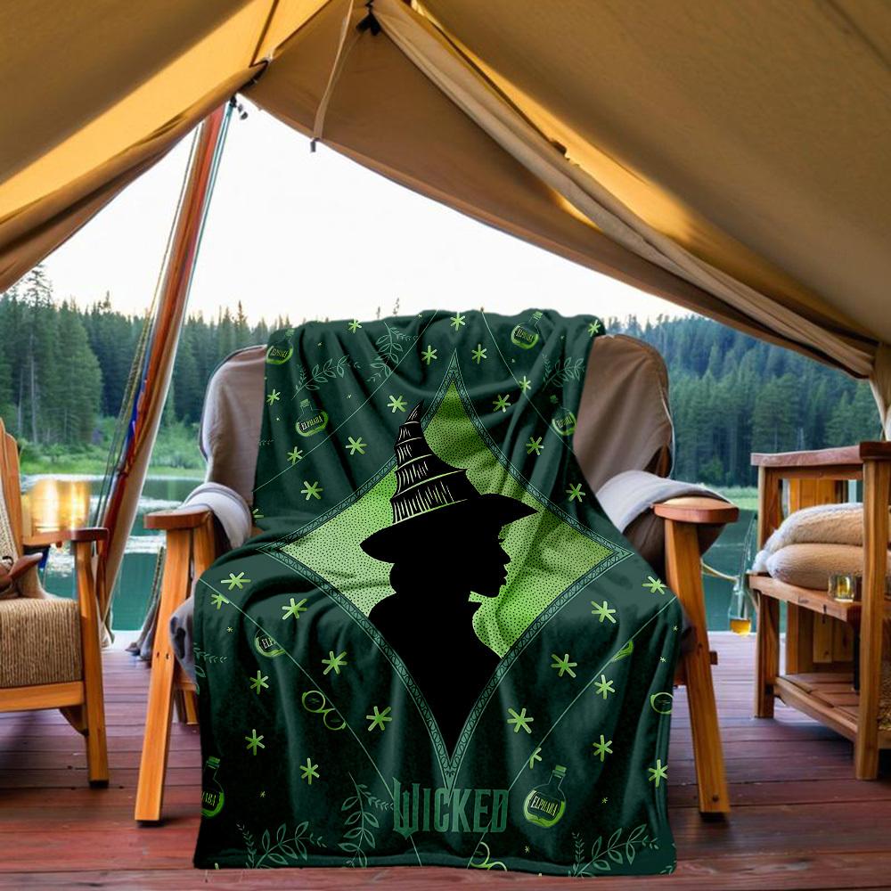 1pc Wicked Outdoor Blanket Lightweight Flannel, Soft & Warm, All-Season Use for Sofa, Outdoor, Camping, Living Room, Office120