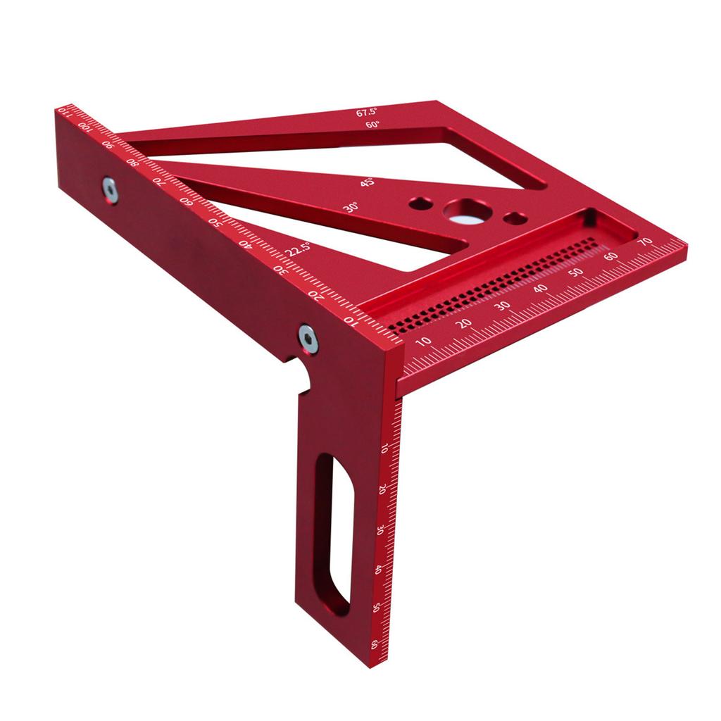 Kątomierz kątowy do obróbki drewna ze stopu aluminium, kątomierz trójkątny, linijka do pomiaru układu, odpowiedni dla inżyniera cieśli