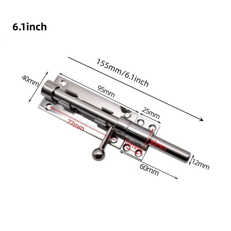 

Засув-болт, Засув, Засув з нержавіючої сталі 304 для паркану/дерев яних/сарайних дверей/інтер єру/зовнішнього використання 6.1inch