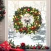 Christmas Ball Wreath Bow Wall Decals Removable PVC Stickers for Living Room Bedroom Self-Adhesive Holiday Decor