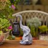 Goodeco Elephant/Giraffe Statue with Solar Lantern Figures, for Garden/Yard Decortion, Gifts for Women Men Mum Birthday Gift